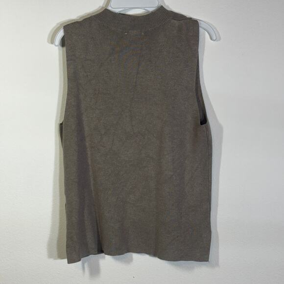 ee:some Ribbed Sleeveless Mock Turtleneck Sweater Women’s Size Small Tan - Picture 3 of 6